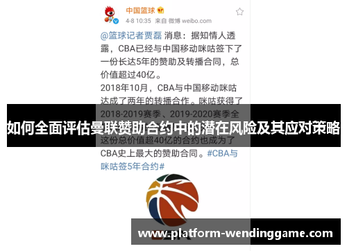 如何全面评估曼联赞助合约中的潜在风险及其应对策略