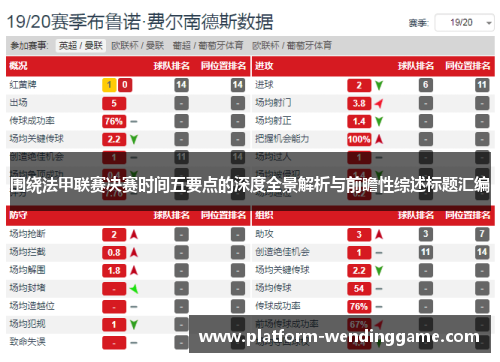 围绕法甲联赛决赛时间五要点的深度全景解析与前瞻性综述标题汇编