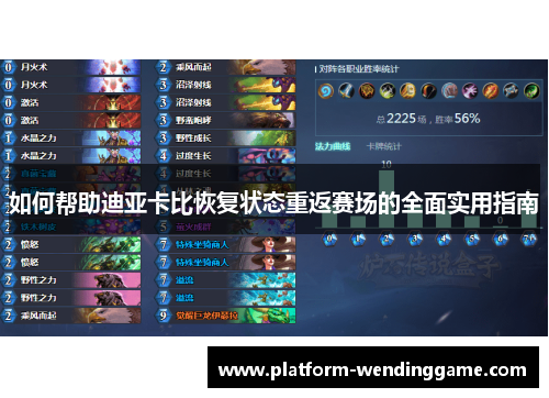 如何帮助迪亚卡比恢复状态重返赛场的全面实用指南 如何帮助迪亚卡比恢复状态重返赛场的全面实用指南